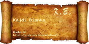 Kajdi Bianka névjegykártya