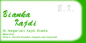 bianka kajdi business card